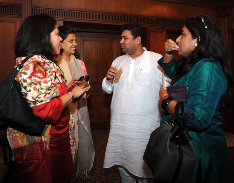 Sundeep Bhutoria with Manjari Agarwal, Mallika Verma at a session of An Author's Afternoon at The Taj Bengal,Kolkata