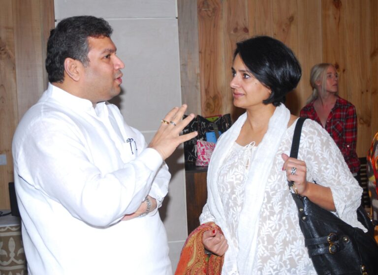 Sundeep Bhutoria with Kittu Gidwani at the Jaipur International Fashion Week held at Hotel Amer Clark in Jaipur