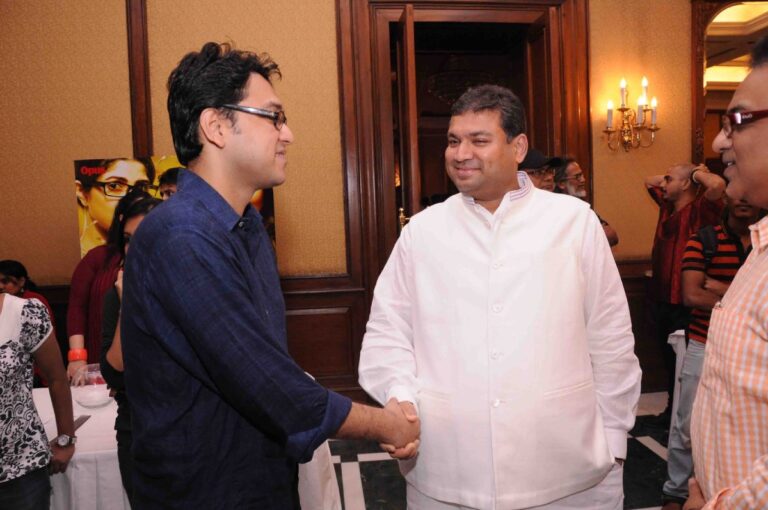 Sundeep Bhutoria with Anupam Roy at the music launch of Buna Haans in Kolkata