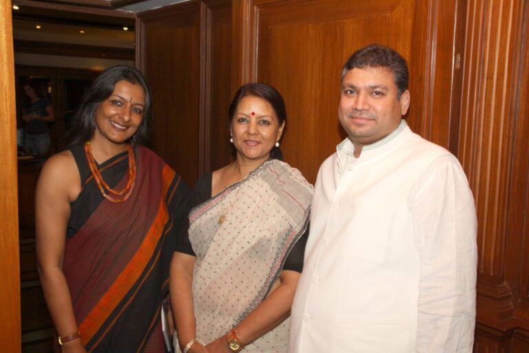 Sundeep Bhutoria with Nandita Palchoudhury and Sangeeta Datta at a session of An Author's Afternoon at The Taj Bengal, Kolkata