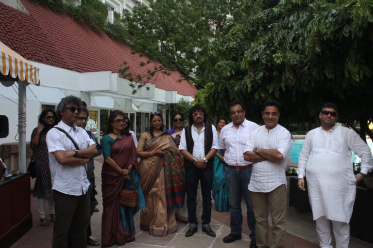 Sundeep Bhutoria with guest Kamal Haasan and other eminent citizens of Kolkata at The Taj Bengal poolside in Kolkata