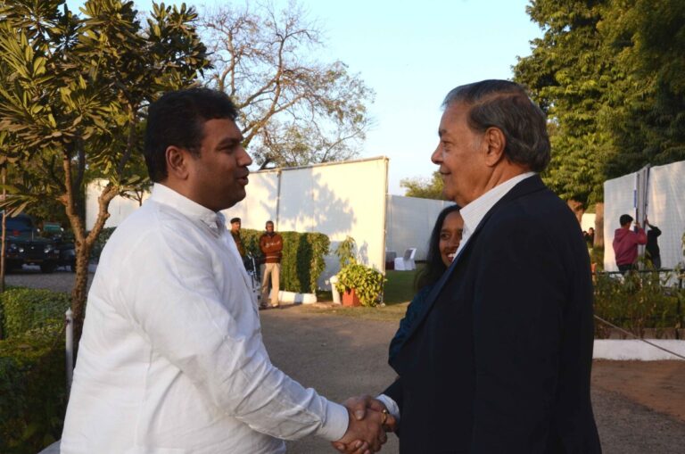 Sundeep Bhutoria with Maharaja Jai Singh at the Polo Grounds in Jaipur