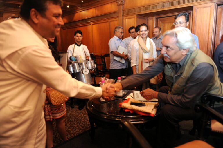 Sundeep Bhutoria with Guest Author Bittu Sahgal at a session of An Author's Afternoon at The Taj Bengal Kolkata