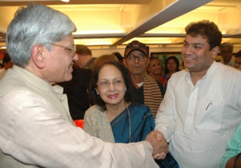 Sundeep Bhutoria with Gopal Krishna Gandhi and his wife Tara