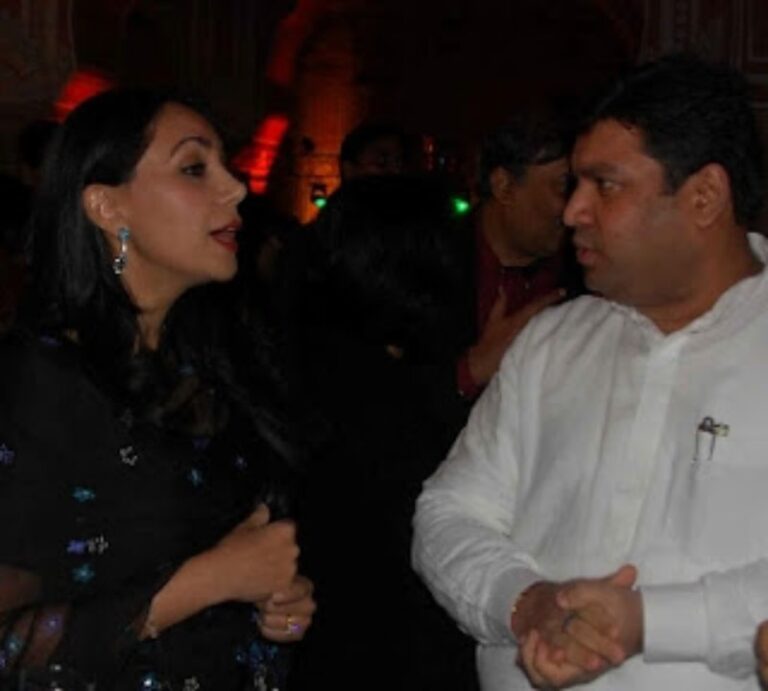 Sundeep Bhutoria with Princess Diya Kumari at the Royal Palace in Jaipur