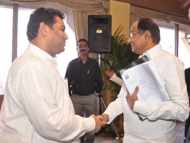 Sundeep Bhutoria with Home Minister, P Chidambaram