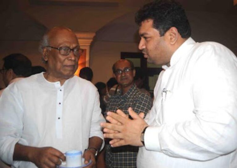 Sundeep Bhutoria with Sankha Ghosh