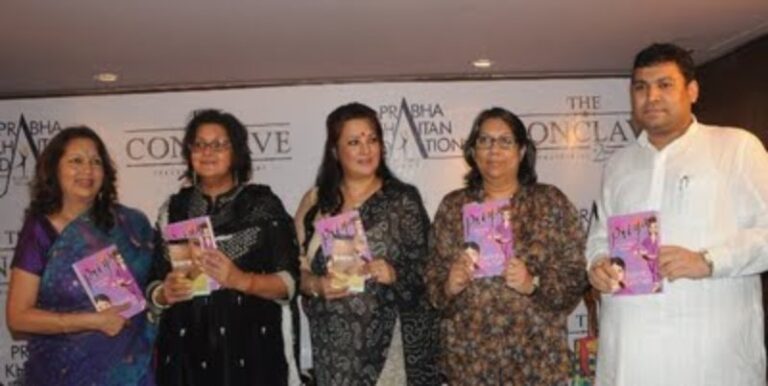 Sundeep Bhutoria with Rita Bhimani, Namita Gokhale and Moon Moon Sen at a book reading session at The Conclave in Kolkata