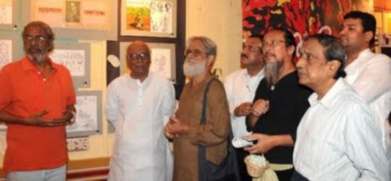 Sundeep Bhutoria with Sankha Ghosh, Rudraprasad Sengupta, Bibhas Chakrabarty, Joy Goswami, Mohan Singh, Partho Ghosh and others