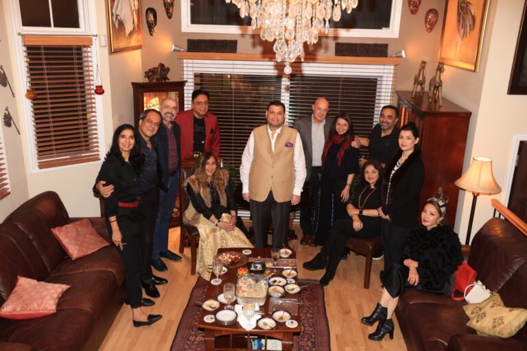 Sundeep Bhutoria at a dinner hosted by Yakub Mathew at his residence in New Jersey