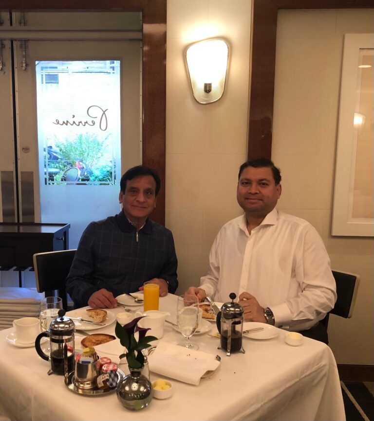 Sundeep Bhutoria with Dr Samin Sharma at The Pierre in New York