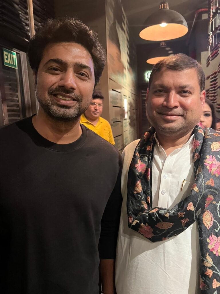 Sundeep Bhutoria with Dev Adhikari at Arijit Dutta 60th birthday