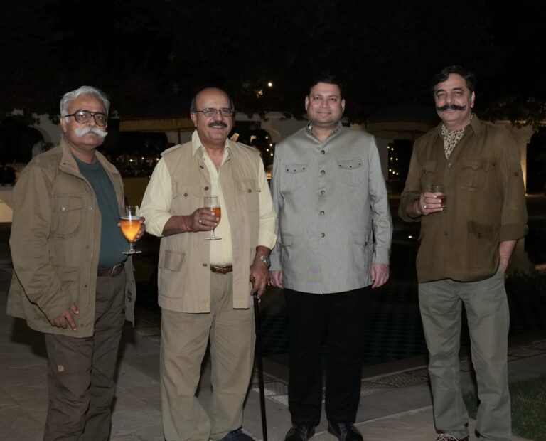 Sundeep Bhutoria with (L-R) Goverdhanji Singh, Balendu Singh and Nagendra Hada