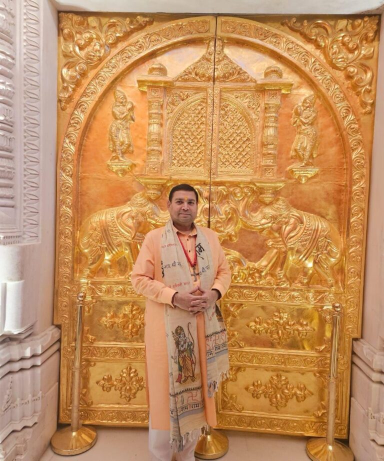 Sundeep Bhutoria at Ram mandir in Ayodhya