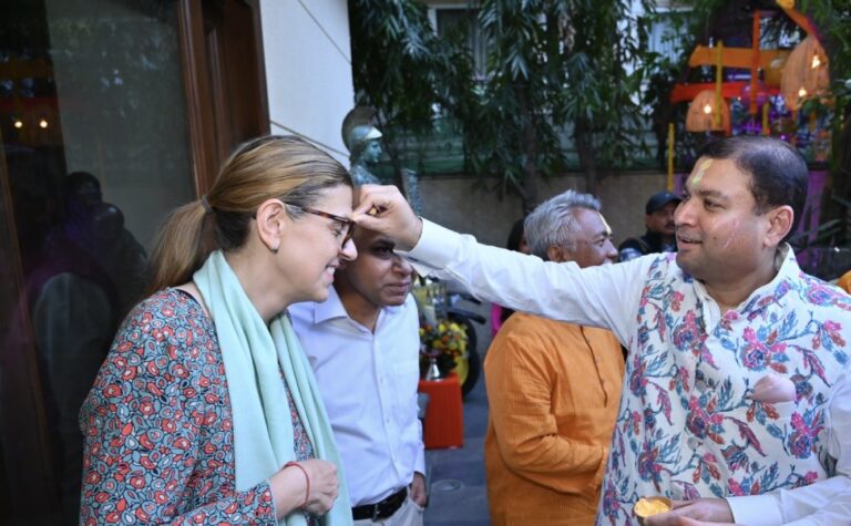 Sundeep Bhutoria with Mateja Vodeb Ghosh, Ambassador of Slovenia to India