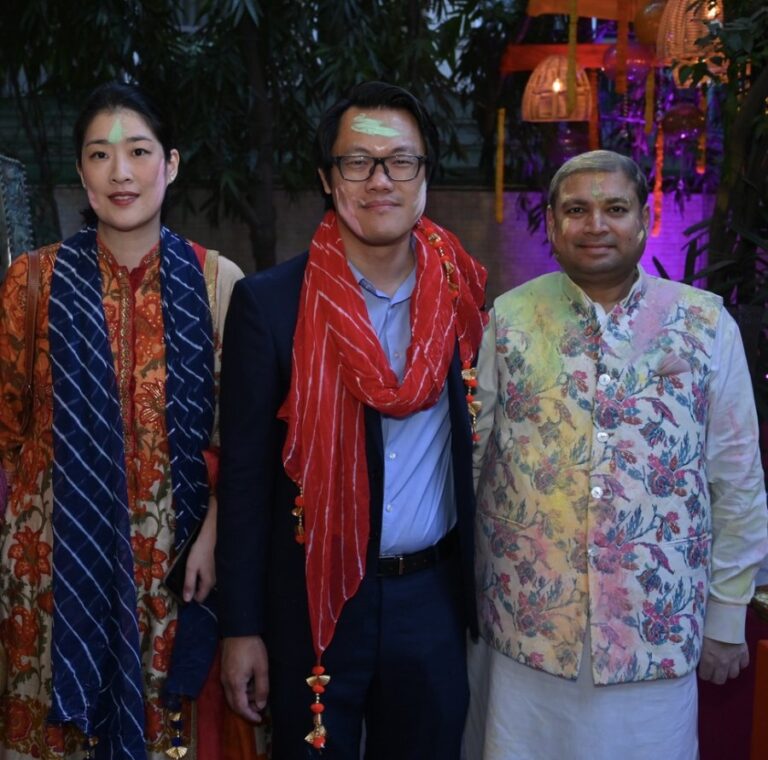 Sundeep Bhutoria with Mr David Chen Yeshan, Counsellor The Singapore High Commission in New Delhi along with his wife