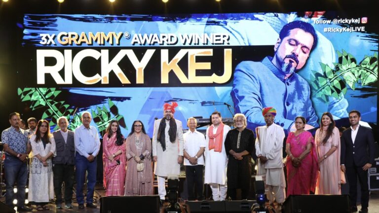 Sundeep Bhutoria with Sarvesh Bhatt, Sangeeta Juneja, Ankit Patel, Ashok Rahi, Apra Kuchhal, Ila Arun, Ricky Kej, Tilak Gitai, Vishwa Mohan Bhatt, Anwar Khan, Madhu Bhatt Tailang, Aakriti Periwal and Ayush Periwal