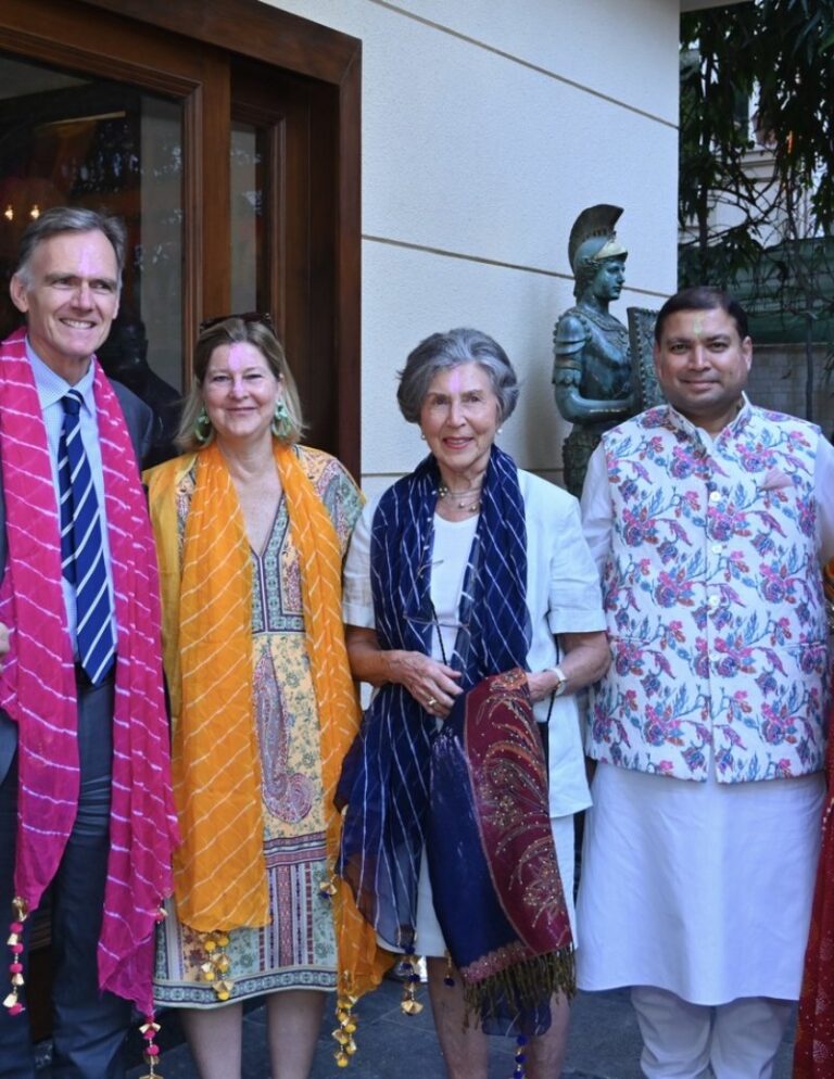 Sundeep Bhutoria with Georg Enzweiler Deputy Chief of Mission, Embassy of Germany along with his wife and mother