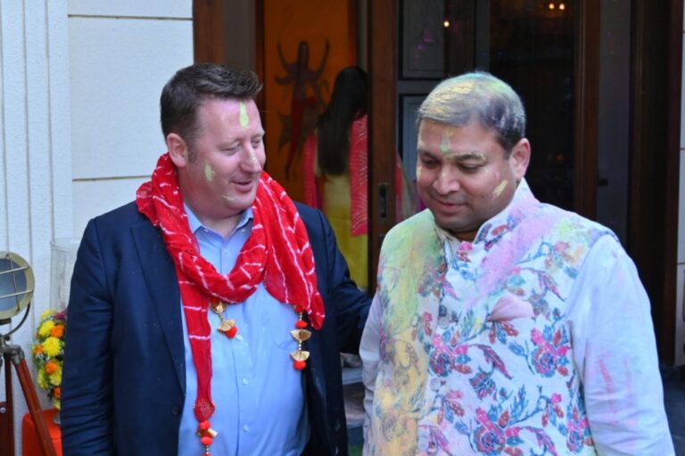 Sundeep Bhutoria with Darrin Farrant, Director of the United Nations Information Centre in New Delhi