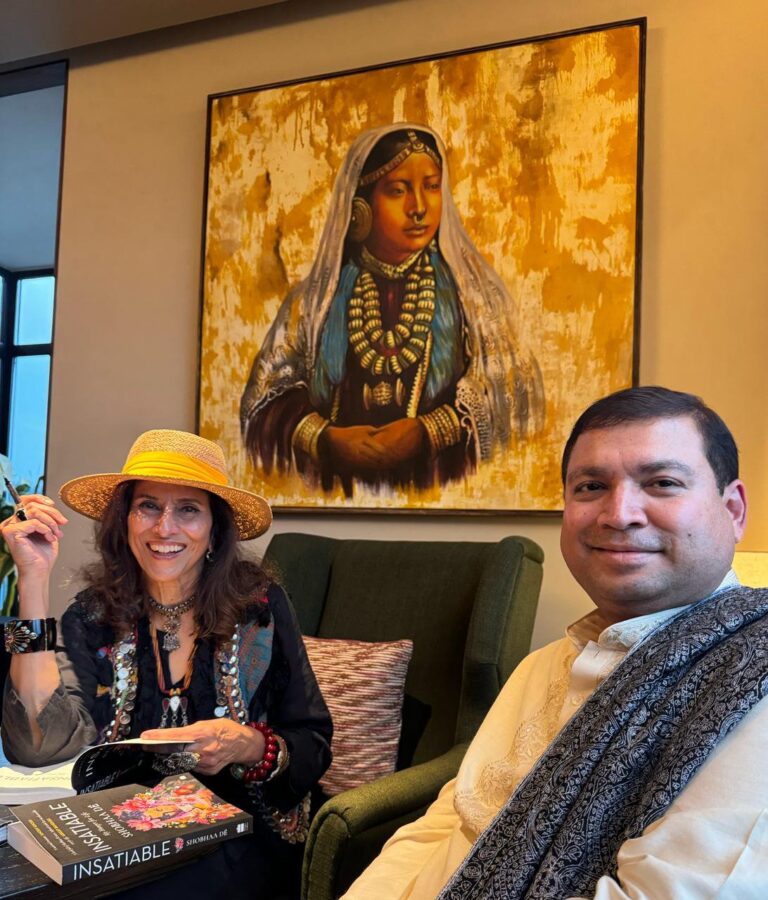 Sundeep Bhutoria with Shobha De at the Taj Guras Kutir in Gangtok