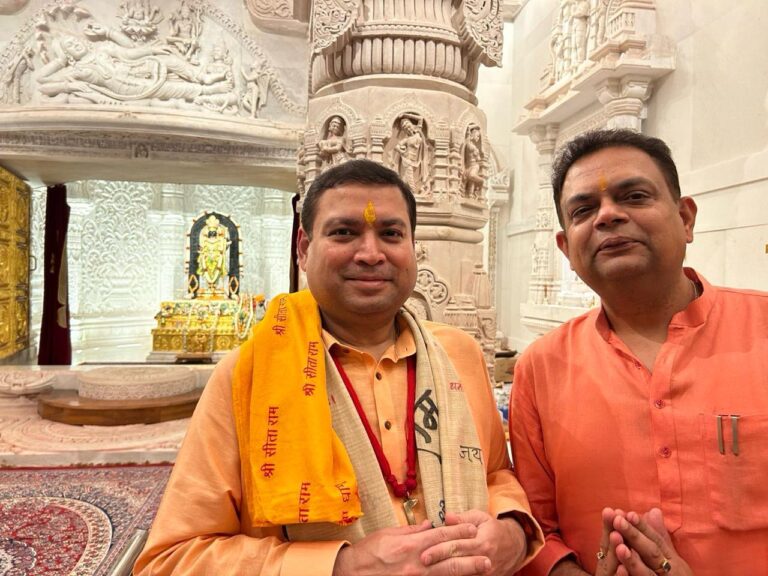 Sundeep Bhutoria with Erstwhile Royal Family of Ayodhya Prince Yatindra Mishra in Ayodhya