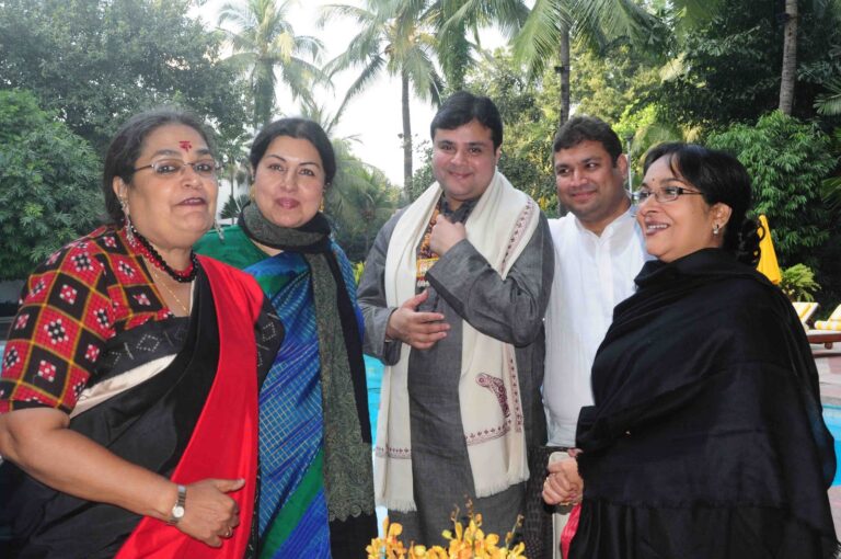 Sundeep Bhutoria with Usha Utthup, Rekha Surya, Sujoy Prosad, Mamta Shankarat a brunch hosted by me in honour Rekha Surya, exponent of Hindustani light classical, in Kolkata