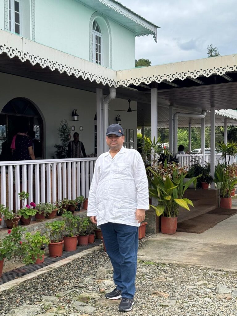 Sundeep Bhutoria at the Temi Bungalow in South Sikkim