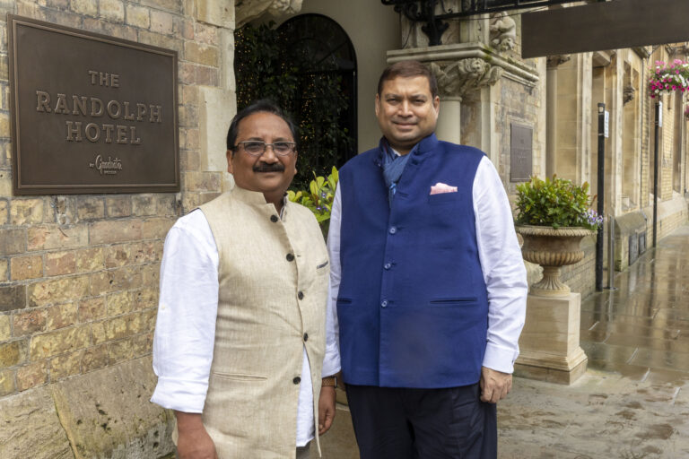 Sundeep Bhutoria with Padmesh Gupta, Managing Director of Oxford Business college in Oxford, UK