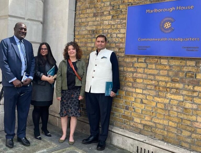 Sundeep Bhutoria with Shem Ochola, Deputy Director General of Commonwealth Foundation with his colleagues