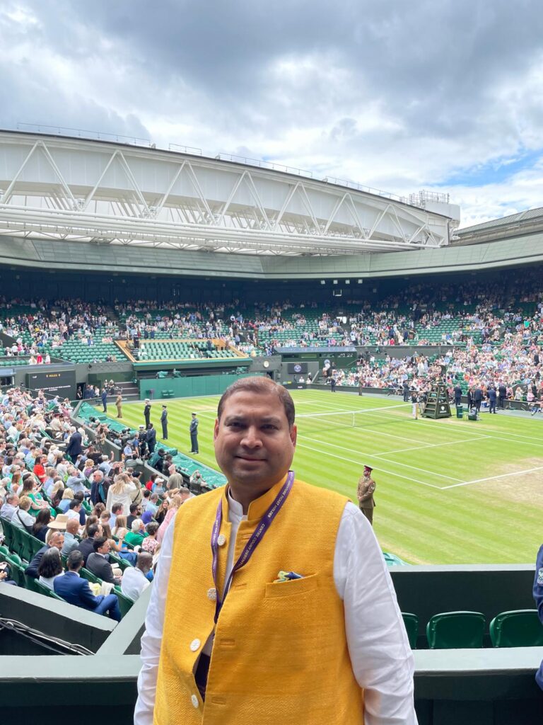 Sundeep Bhutoria at the Wimbledon Women’s Final 2024 in London