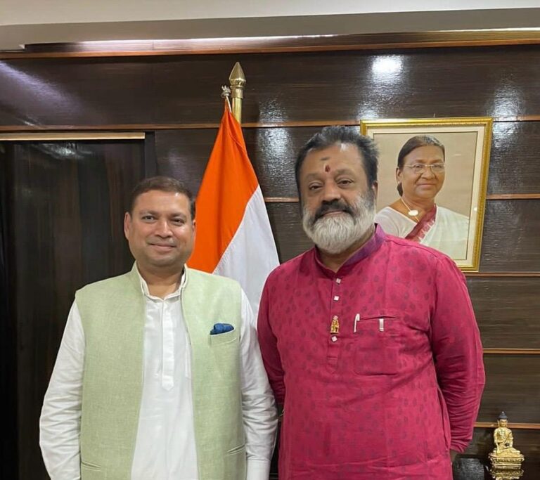 Sundeep Bhutoria with Suresh Gopi, the Hon’ble Minister of State for Tourism & Petroleum and Natural Gas, Government of India in New Delhi