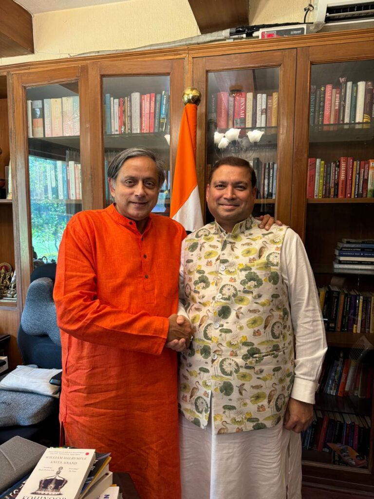 Sundeep Bhutoria with Dr Shashi Tharoor, MP in New Delhi