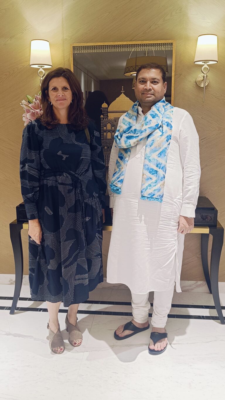 Sundeep Bhutoria with Alison Barrett, Country Director India of British Council in Delhi