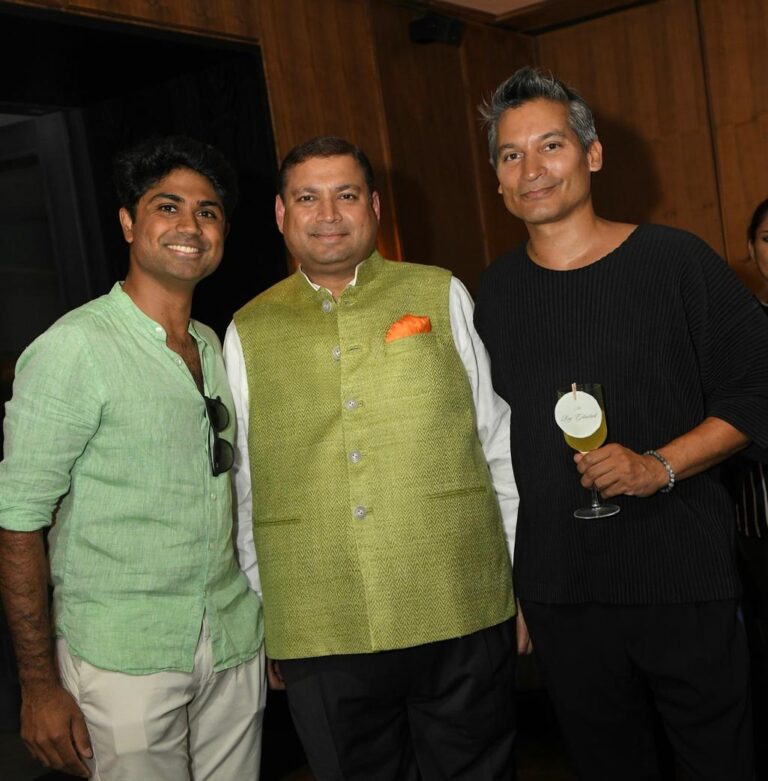 Sundeep Bhutoria with Mikhail Sen and Raj Ghatak