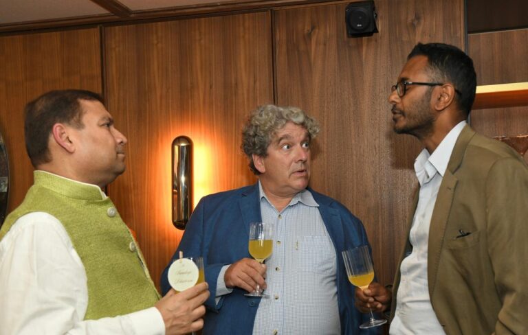 Sundeep Bhutoria with Russell Elliot and Shomit Dutta