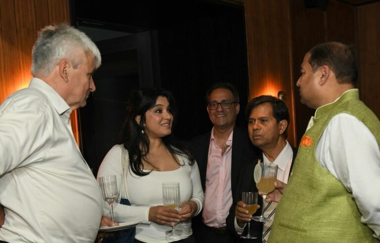 Sundeep Bhutoria with (L-R), Guy Barter, Angena Chopra, Ajay Chowdhury and Amit Roy