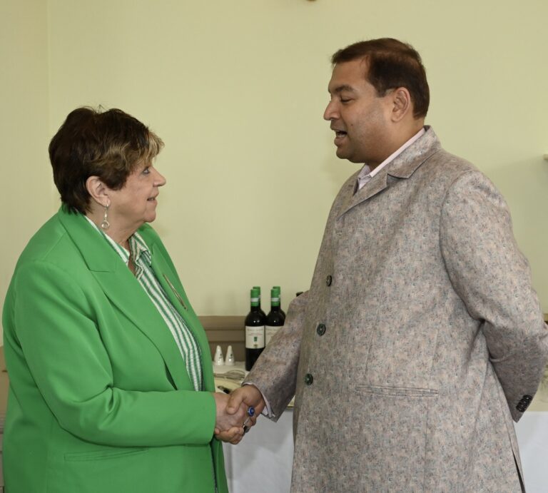 Sundeep Bhutoria with Lady Joyce Caplan, Chair Scottish Centre of Tagore Studies