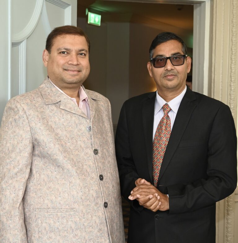 Sundeep Bhutoria with Azad Singh, Acting Consul General Edinburgh