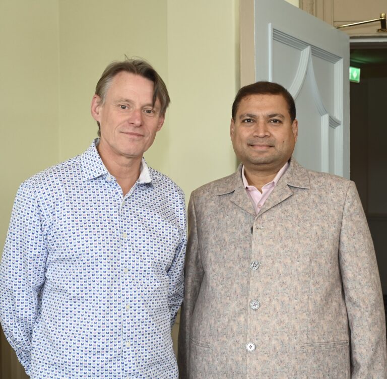 Sundeep Bhutoria with Stephen Stenning, Director Culture in Action -British Council