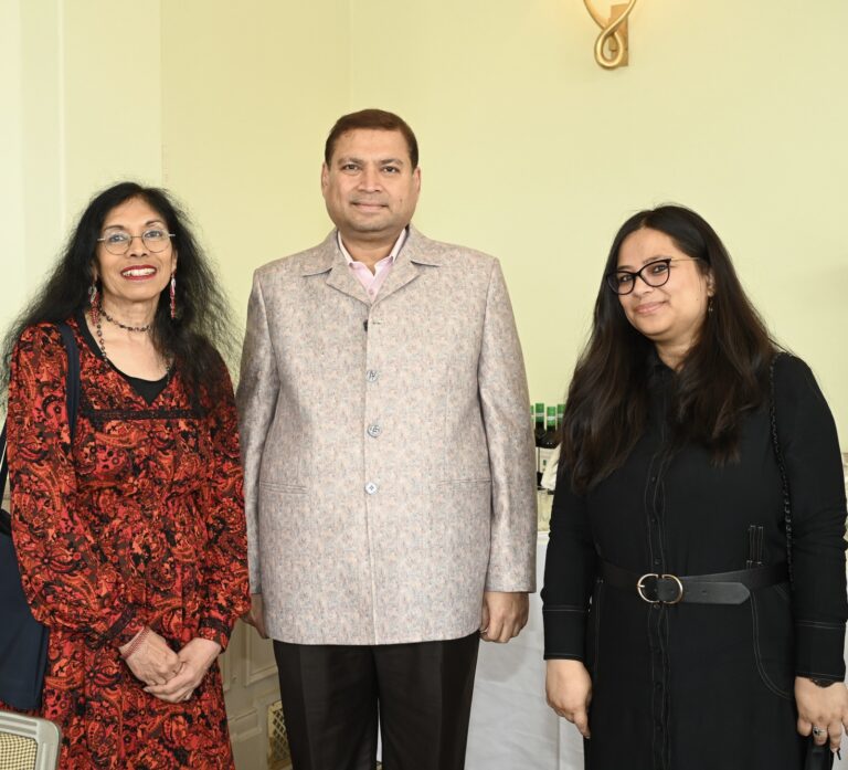 Sundeep Bhutoria with Sita Kumari, Director of Heartstone and Allied Mouse Ltd and Cathy Tongper