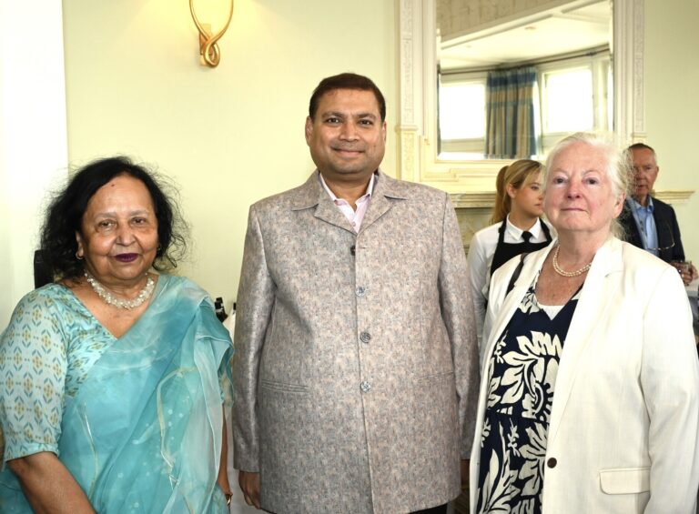 Sundeep Bhutoriawith Dr Mridula Chakraborty, Trustee ScoTs and Dr Gari Donn, Executive Director UN Scotland