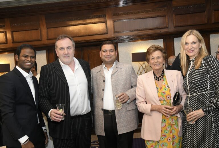 Sundeep Bhutoria with (L-R) Michael, Stephen M Ferguson- barrister, Lady Olga Maitland and Libby Ferguson