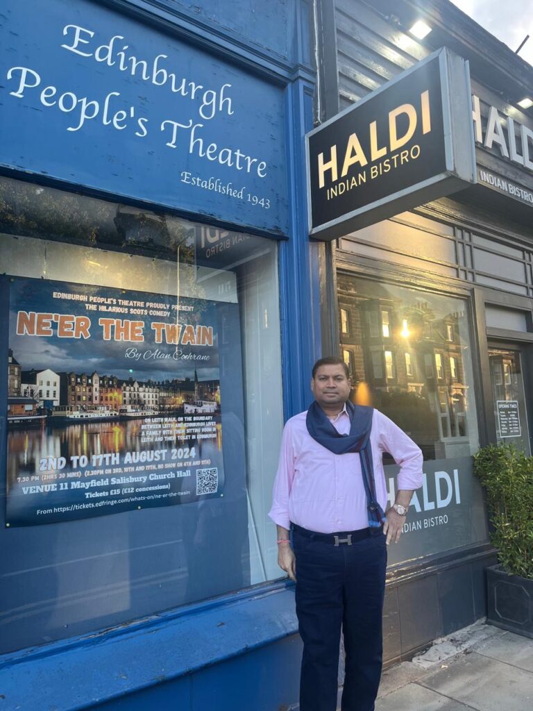 Sundeep Bhutoria at Haldi, an upcoming Indian restaurant in Edinburgh