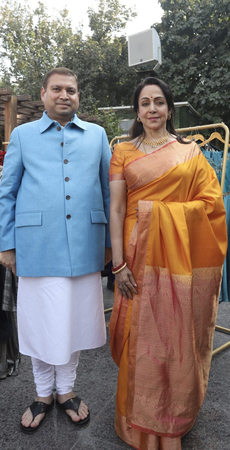 Sundeep Bhutoria with Hema Malini