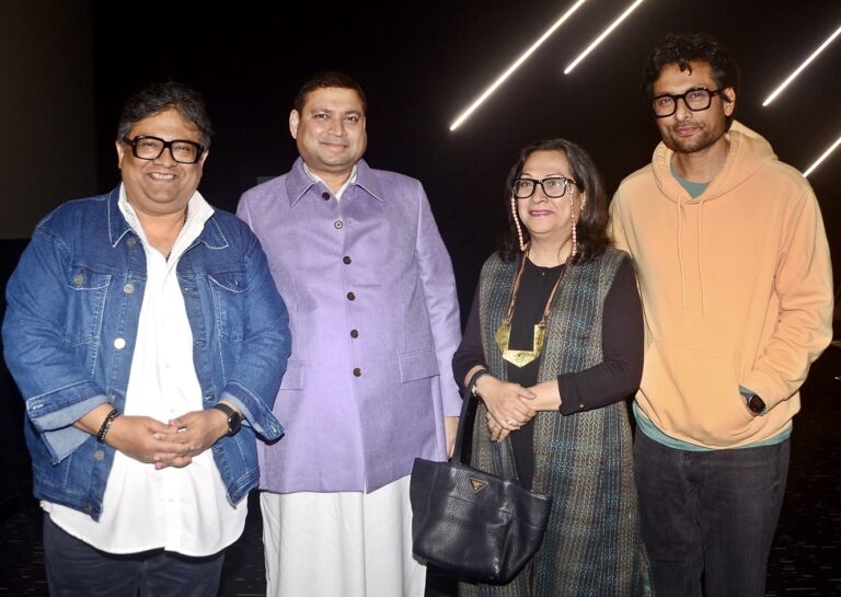 Sundeep Bhutoria with (L-R) Aniruddha Roy Chowdhury, Indrani Mukherjee, Indraneil Sengupta