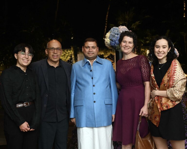 Sundeep Bhutoria with (L-R) Rowan Diaz, Miguel Diaz, Kathy Giles Diaz