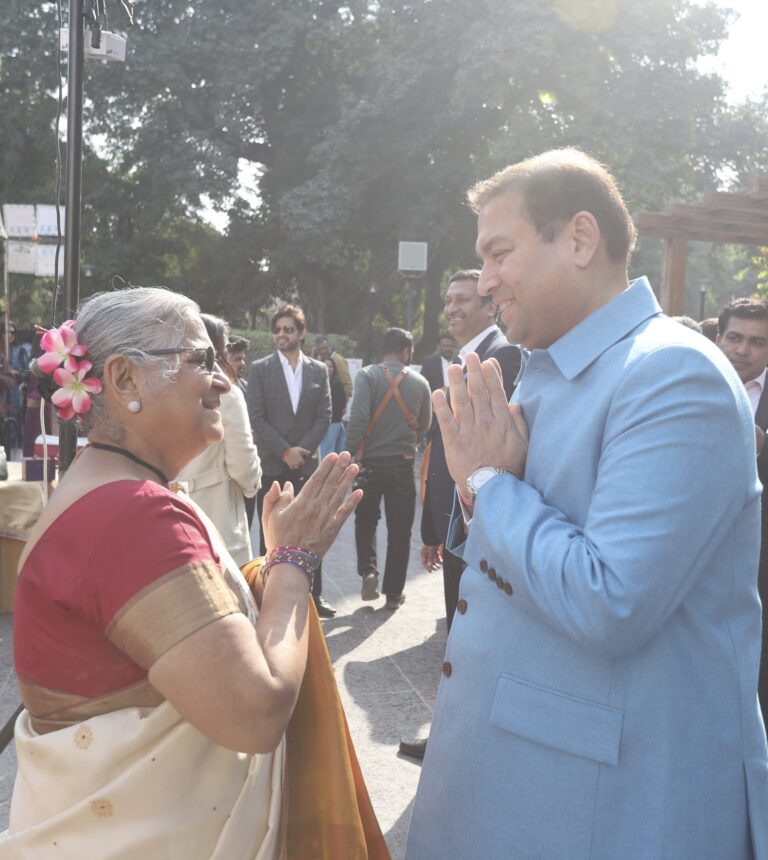 Sundeep Bhutoria with Sudha Murthy