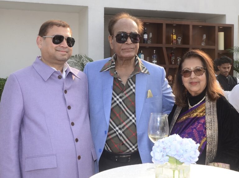 Sundeep Bhutoria with Dr Pronab Dasgupta and Rita Bhimani