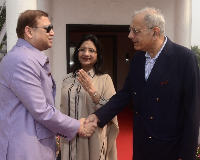 Sundeep Bhutoria with Renu Roy and her husband