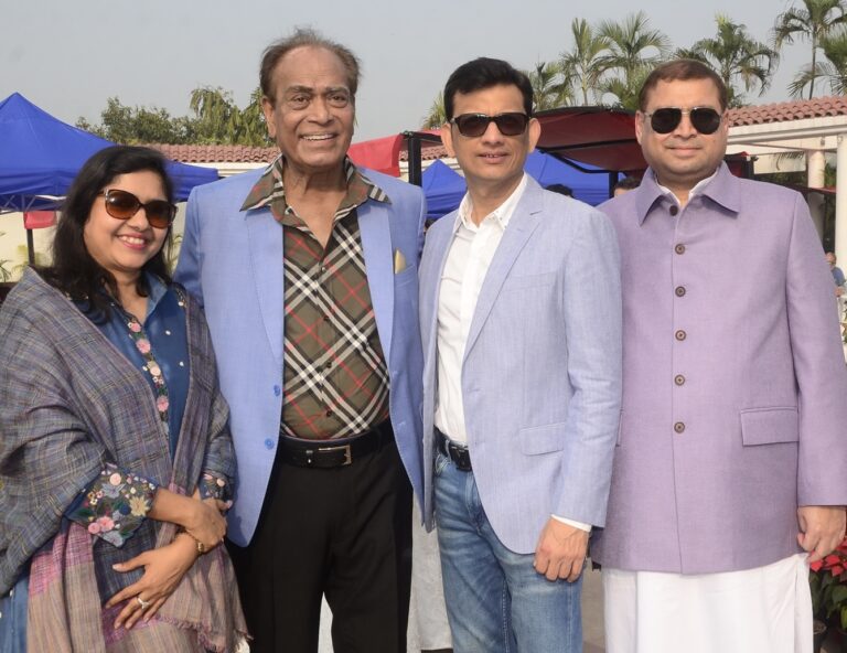 Sundeep Bhutoria with Ruchi Makharia, Dr Pronab Dasgupta and Aditya Makharia